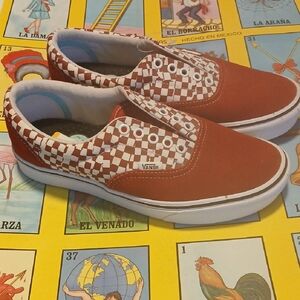 Vans Kids Red and White Checkered Sneakers